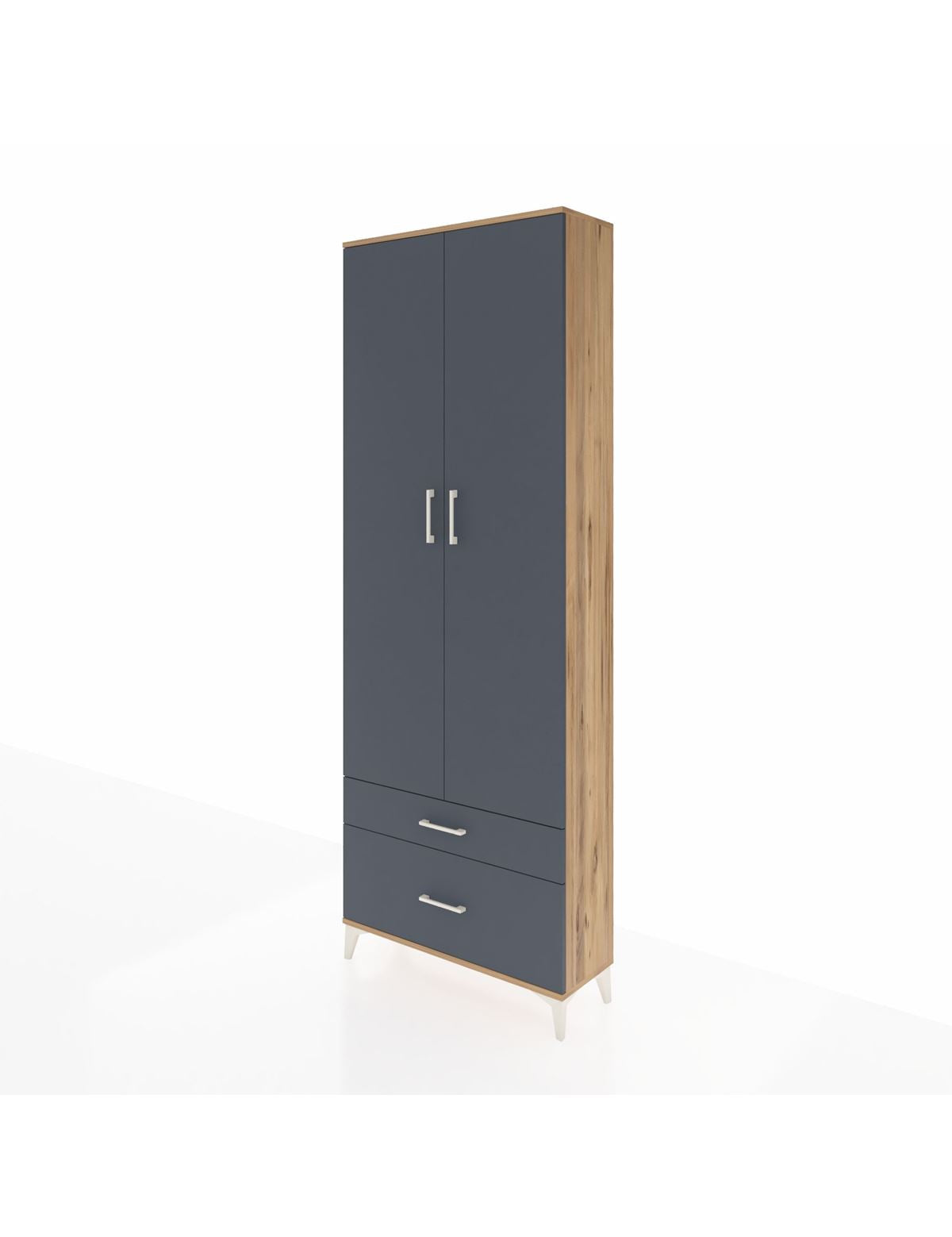 Arges Dolap 4 Raflı 2 Çekmeceli 2 Kapaklı 88x30x243 - S33M003V8A