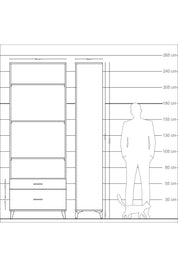 Arges Dolap 4 Raflı 2 Çekmeceli 88x30x243 Aytaşı-Aytaşı