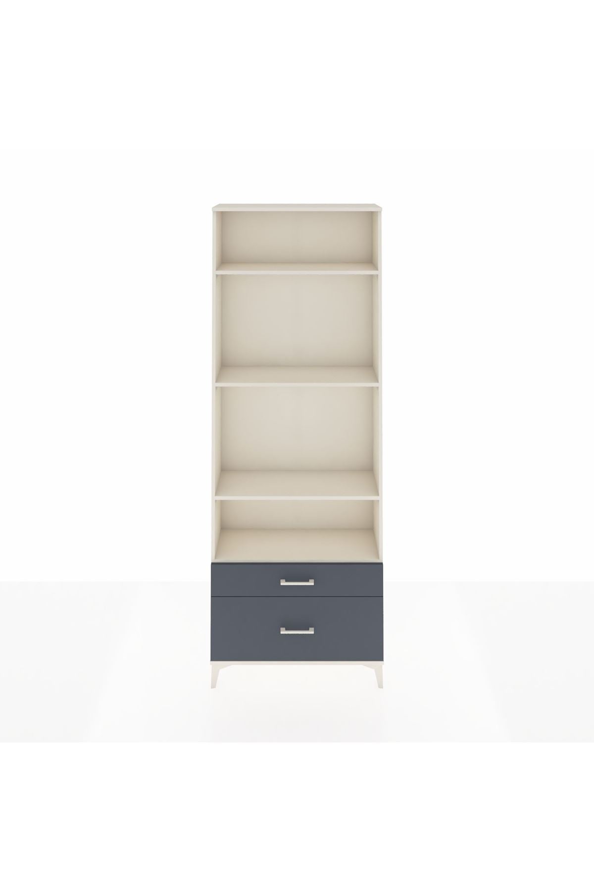 Arges Dolap 4 Raflı 2 Çekmeceli 88x30x243 Aytaşı-Antrasit