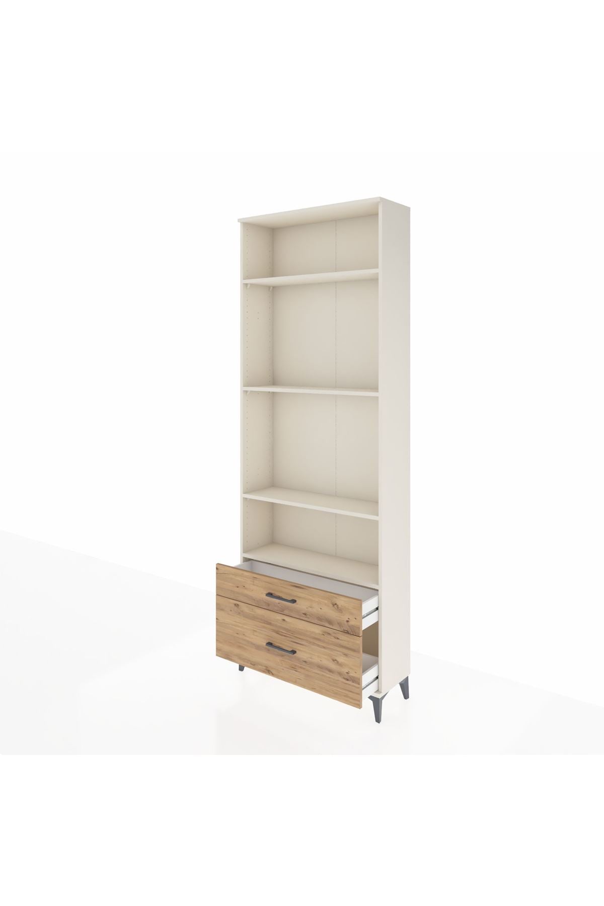 Arges Dolap 4 Raflı 2 Çekmeceli 88x30x243 Aytaşı-Çam