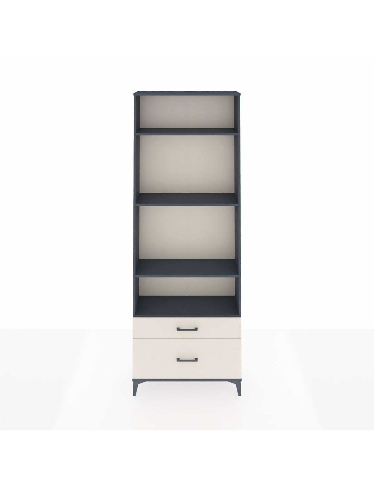 Arges Dolap 4 Raflı 2 Çekmeceli 88x30x243 Antrasit-Aytaşı