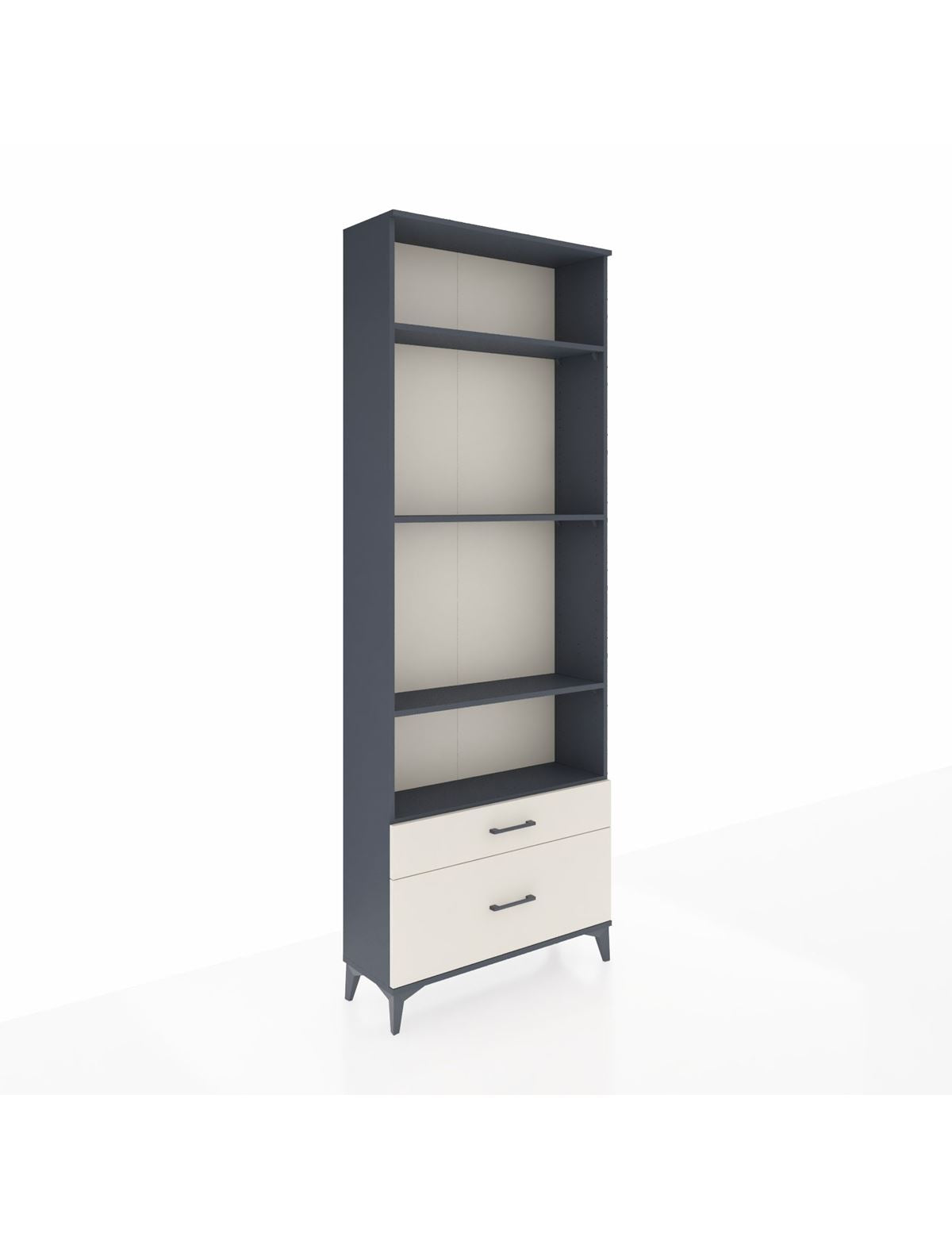 Arges Dolap 4 Raflı 2 Çekmeceli 88x30x243 Antrasit-Aytaşı