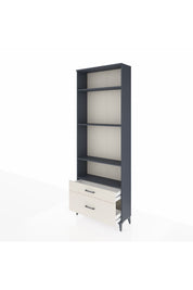 Arges Dolap 4 Raflı 2 Çekmeceli 88x30x243 Antrasit-Aytaşı