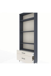 Arges Dolap 4 Raflı 2 Çekmeceli 88x30x243 Antrasit-Aytaşı