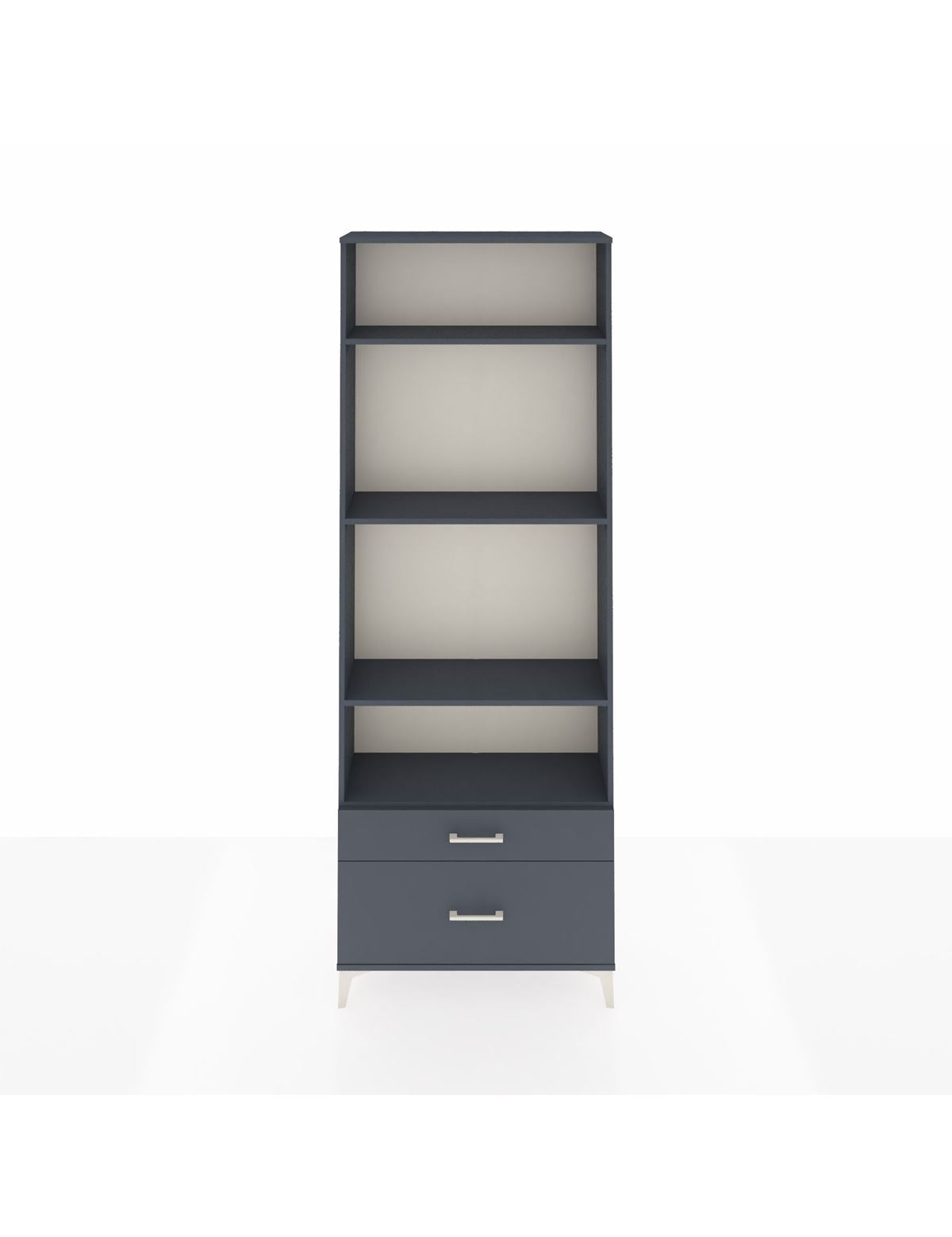 Arges Dolap 4 Raflı 2 Çekmeceli 88x30x243 Antrasit-Antrasit