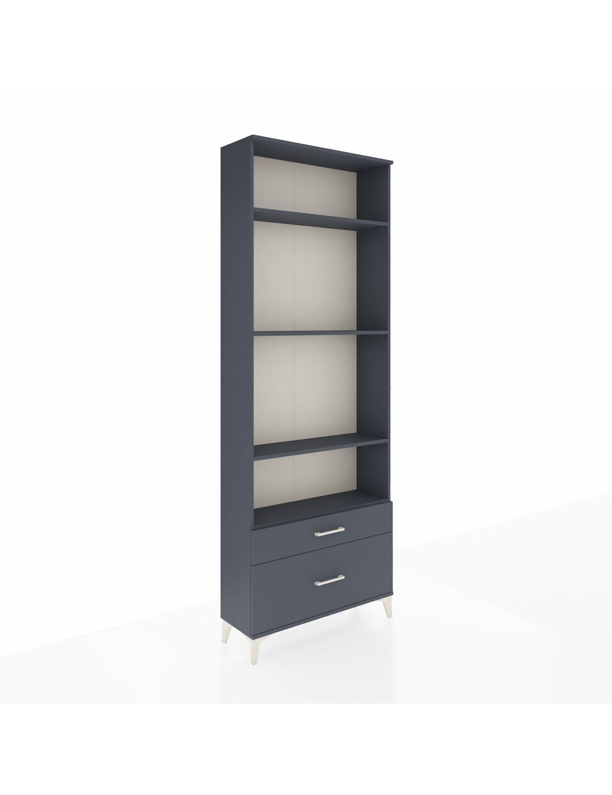 Arges Dolap 4 Raflı 2 Çekmeceli 88x30x243 Antrasit-Antrasit