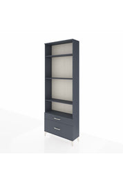 Arges Dolap 4 Raflı 2 Çekmeceli 88x30x243 Antrasit-Antrasit