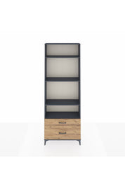 Arges Dolap 4 Raflı 2 Çekmeceli 88x30x243 Antrasit-Çam