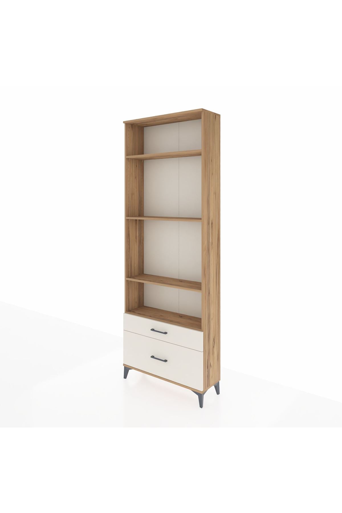 Arges Dolap 4 Raflı 2 Çekmeceli 88x30x243 Çam-Aytaşı