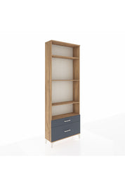 Arges Dolap 4 Raflı 2 Çekmeceli 88x30x243 Çam-Antrasit