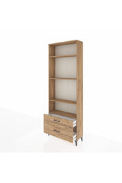 Arges Dolap 4 Raflı 2 Çekmeceli 88x30x243 Çam-Çam