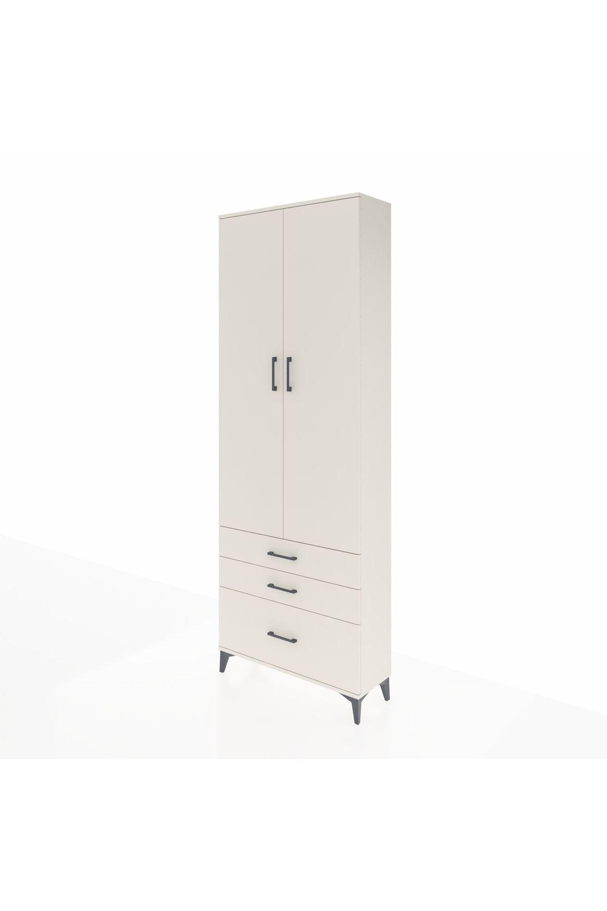 Arges Dolap 4 Raflı 3 Çekmeceli 2 Kapaklı 88x30x243 Aytaşı-Aytaşı