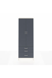 Arges Dolap 4 Raflı 3 Çekmeceli 2 Kapaklı 88x30x243 Aytaşı-Antrasit