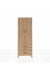 Arges Dolap 4 Raflı 3 Çekmeceli 2 Kapaklı 88x30x243