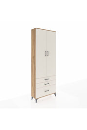 Arges Dolap 4 Raflı 3 Çekmeceli 2 Kapaklı 88x30x243 Çam-Aytaşı