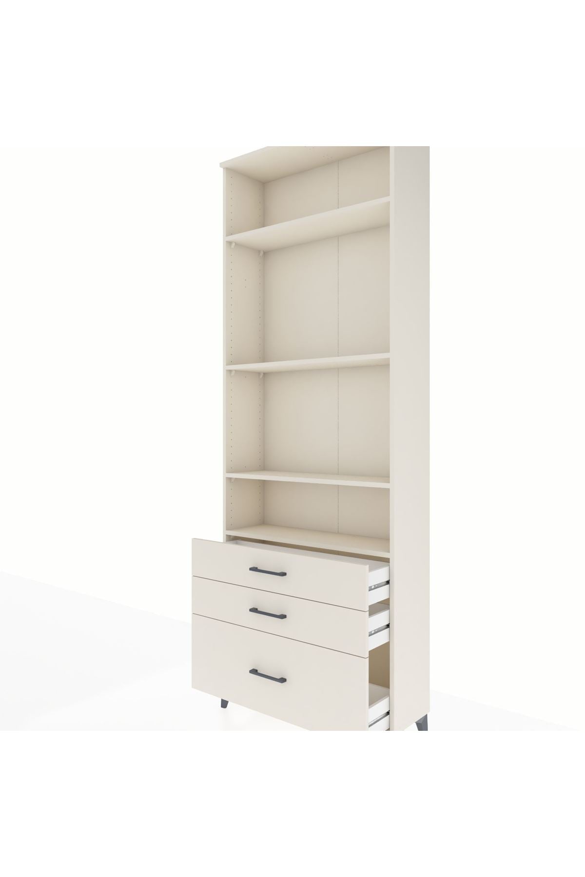 Arges Dolap 4 Raflı 3 Çekmeceli 88x30x243 Aytaşı-Aytaşı