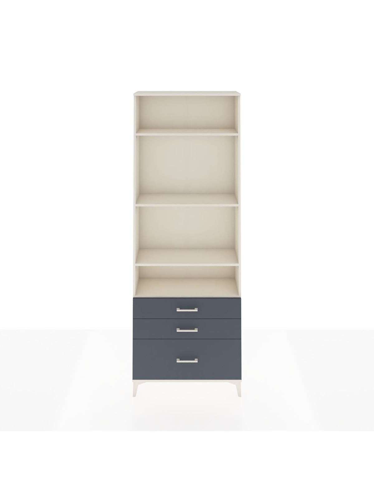 Arges Dolap 4 Raflı 3 Çekmeceli 88x30x243 Aytaşı-Antrasit