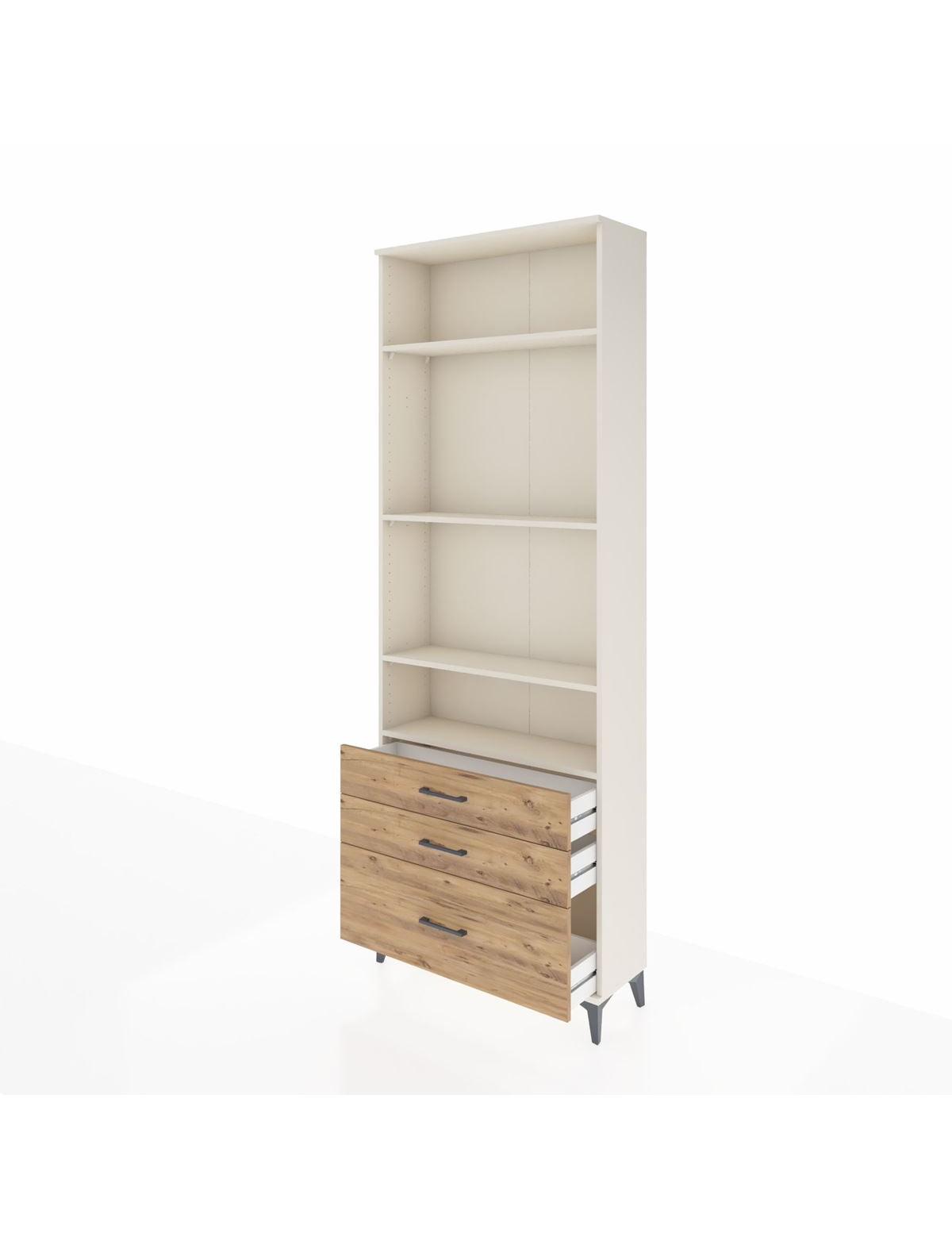 Arges Dolap 4 Raflı 3 Çekmeceli 88x30x243 - S33M006V3A