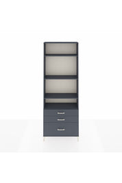 Arges Dolap 4 Raflı 3 Çekmeceli 88x30x243 Antrasit-Antrasit