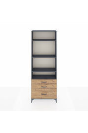 Arges Dolap 4 Raflı 3 Çekmeceli 88x30x243 Antrasit-Çam