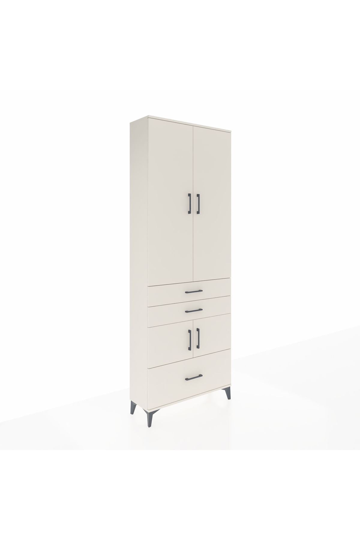 Arges Dolap 4 Raflı 3 Çekmeceli 4 Kapaklı 88x30x243 Aytaşı-Aytaşı