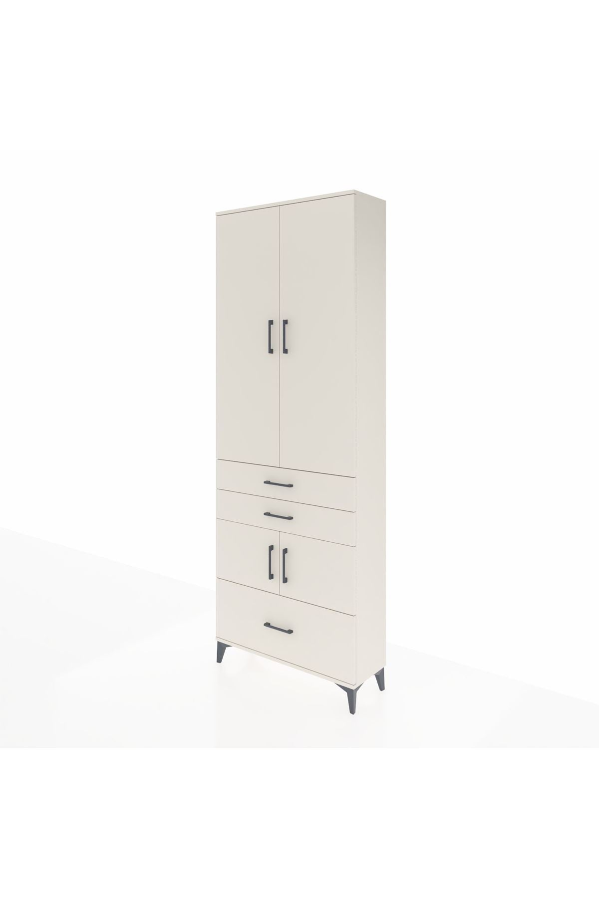 Arges Dolap 4 Raflı 3 Çekmeceli 4 Kapaklı 88x30x243 Aytaşı-Aytaşı