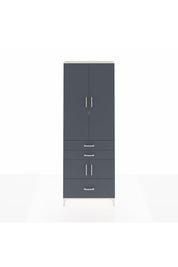 Arges Dolap 4 Raflı 3 Çekmeceli 4 Kapaklı 88x30x243 Aytaşı-Antrasit