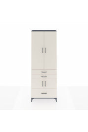 Arges Dolap 4 Raflı 3 Çekmeceli 4 Kapaklı 88x30x243 Antrasit-Aytaşı