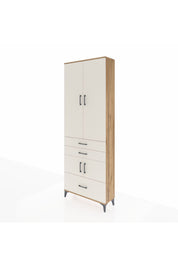 Arges Dolap 4 Raflı 3 Çekmeceli 4 Kapaklı 88x30x243 Çam-Aytaşı