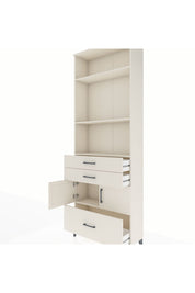 Arges Dolap 4 Raflı 3 Çekmeceli 2 Kapaklı 88x30x243 Aytaşı-Aytaşı