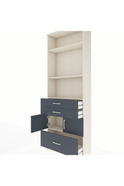 Arges Dolap 4 Raflı 3 Çekmeceli 2 Kapaklı 88x30x243 Aytaşı-Antrasit