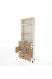 Arges Dolap 4 Raflı 3 Çekmeceli 2 Kapaklı 88x30x243 Aytaşı-Çam