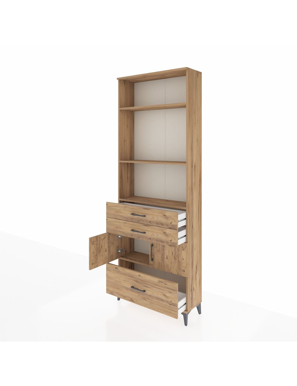 Arges Dolap 4 Raflı 3 Çekmeceli 2 Kapaklı 88x30x243 - S33M008V9A