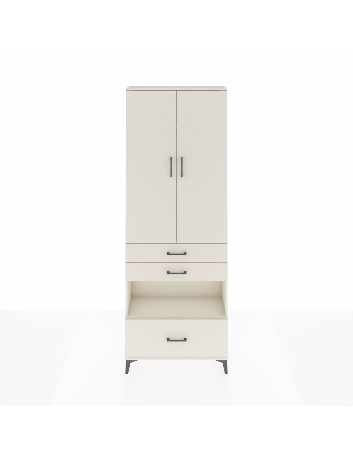 Arges Dolap 4 Raflı 3 Çekmeceli 2 Kapaklı 88x30x243 Aytaşı-Aytaşı