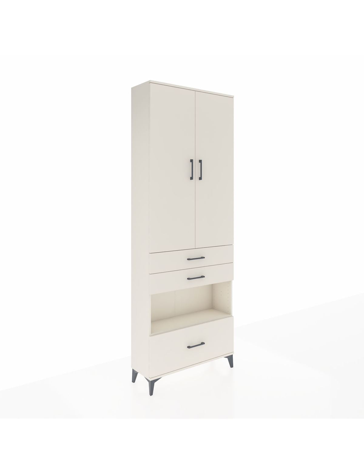 Arges Dolap 4 Raflı 3 Çekmeceli 2 Kapaklı 88x30x243 Aytaşı-Aytaşı