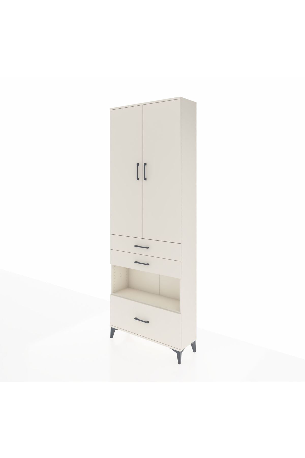 Arges Dolap 4 Raflı 3 Çekmeceli 2 Kapaklı 88x30x243 Aytaşı-Aytaşı