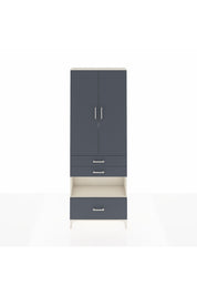 Arges Dolap 4 Raflı 3 Çekmeceli 2 Kapaklı 88x30x243 Aytaşı-Antrasit