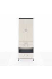 Arges Dolap 4 Raflı 3 Çekmeceli 2 Kapaklı 88x30x243 Antrasit-Aytaşı