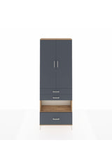 Arges Dolap 4 Raflı 3 Çekmeceli 2 Kapaklı 88x30x243