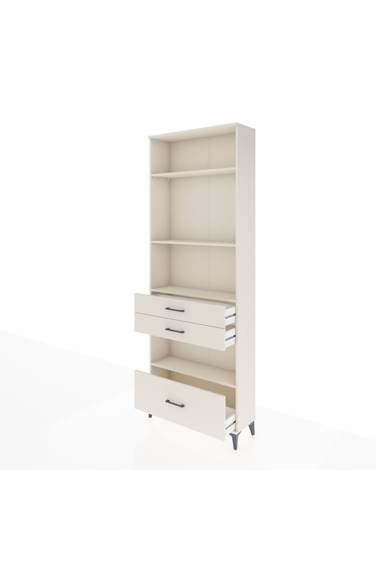 Arges Dolap 4 Raflı 3 Çekmeceli 88x30x243 Aytaşı-Aytaşı