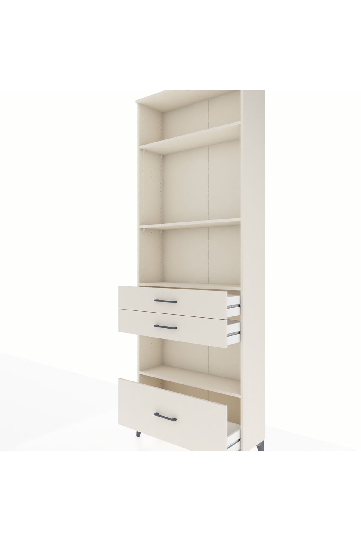 Arges Dolap 4 Raflı 3 Çekmeceli 88x30x243 Aytaşı-Aytaşı