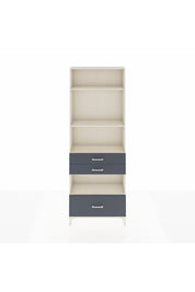 Arges Dolap 4 Raflı 3 Çekmeceli 88x30x243 Aytaşı-Antrasit