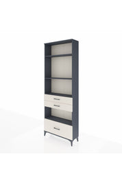 Arges Dolap 4 Raflı 3 Çekmeceli 88x30x243 Antrasit-Aytaşı