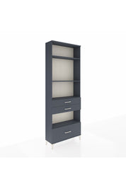 Arges Dolap 4 Raflı 3 Çekmeceli 88x30x243 Antrasit-Antrasit