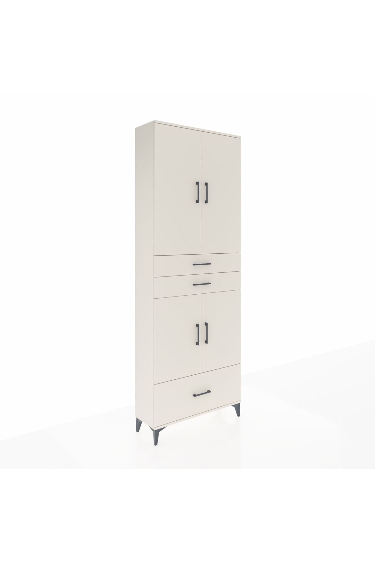 Arges Dolap 5 Raflı 3 Çekmeceli 4 Kapaklı 88x30x243 Aytaşı-Aytaşı