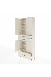 Arges Dolap 5 Raflı 3 Çekmeceli 4 Kapaklı 88x30x243 Aytaşı-Aytaşı