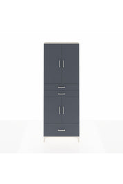 Arges Dolap 5 Raflı 3 Çekmeceli 4 Kapaklı 88x30x243 Aytaşı-Antrasit