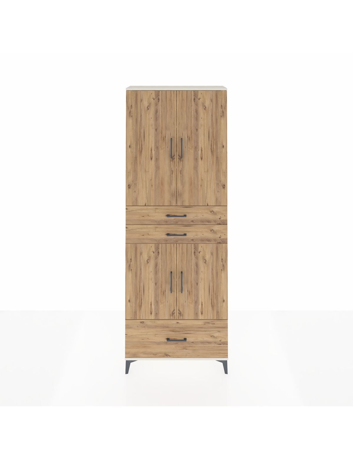 Arges Dolap 5 Raflı 3 Çekmeceli 4 Kapaklı 88x30x243 Aytaşı-Çam