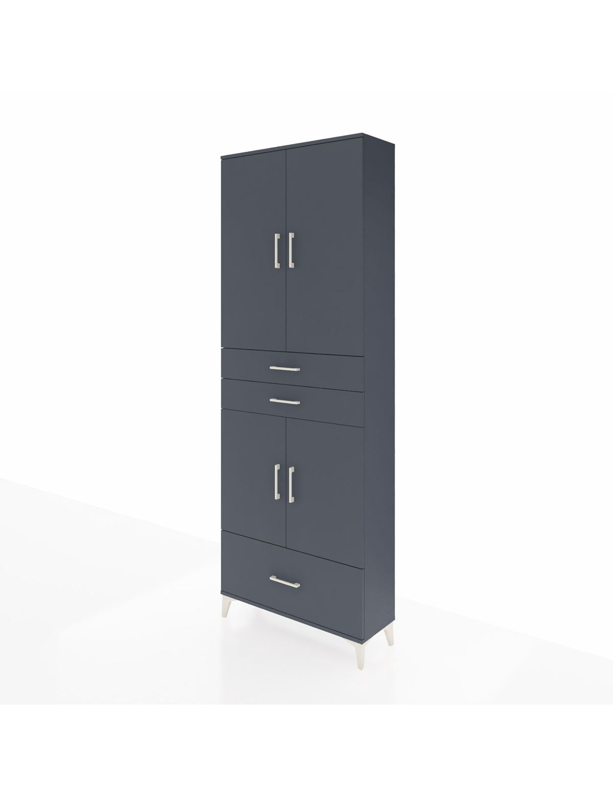 Arges Dolap 5 Raflı 3 Çekmeceli 4 Kapaklı 88x30x243 - S33M011V5A
