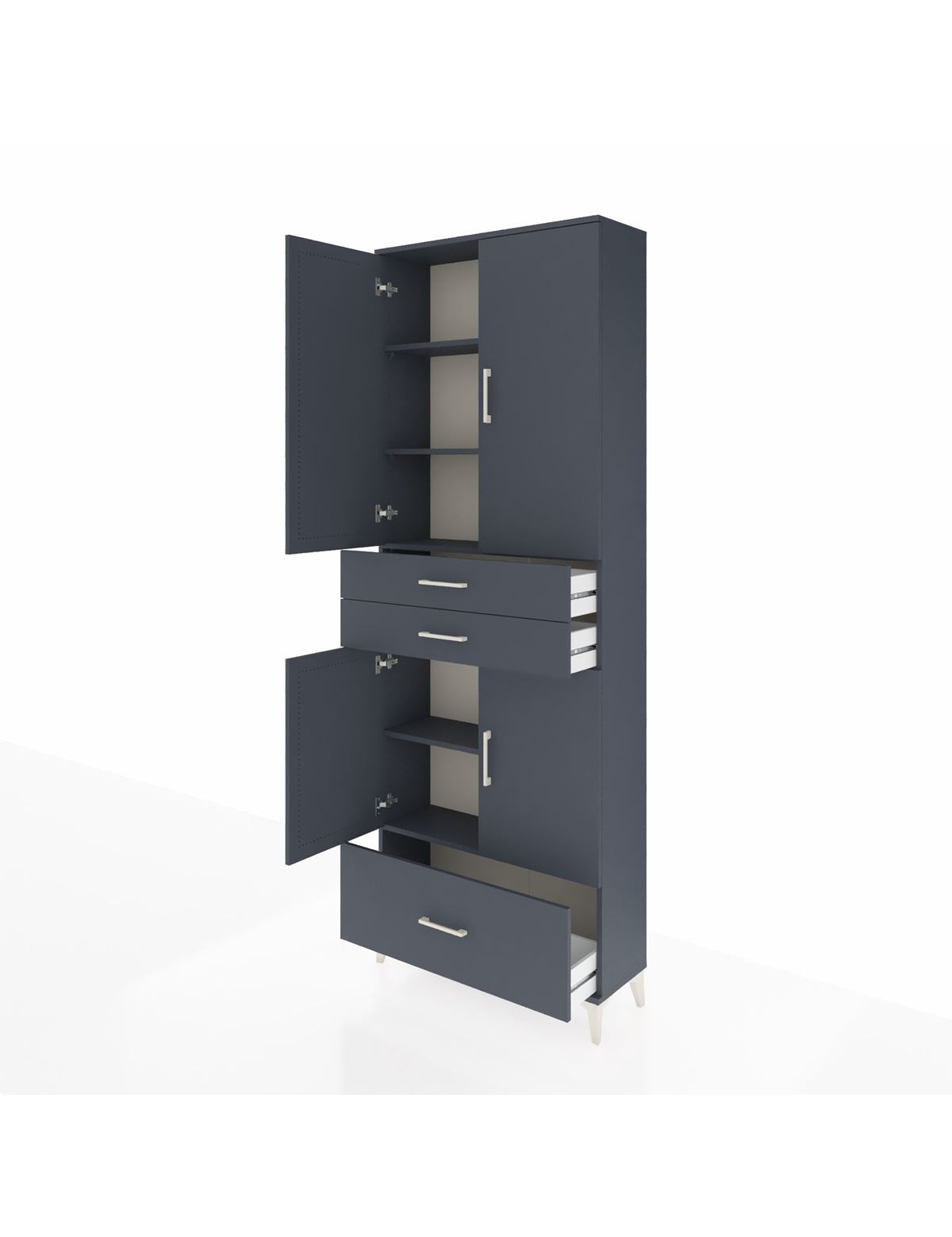 Arges Dolap 5 Raflı 3 Çekmeceli 4 Kapaklı 88x30x243 - S33M011V5A